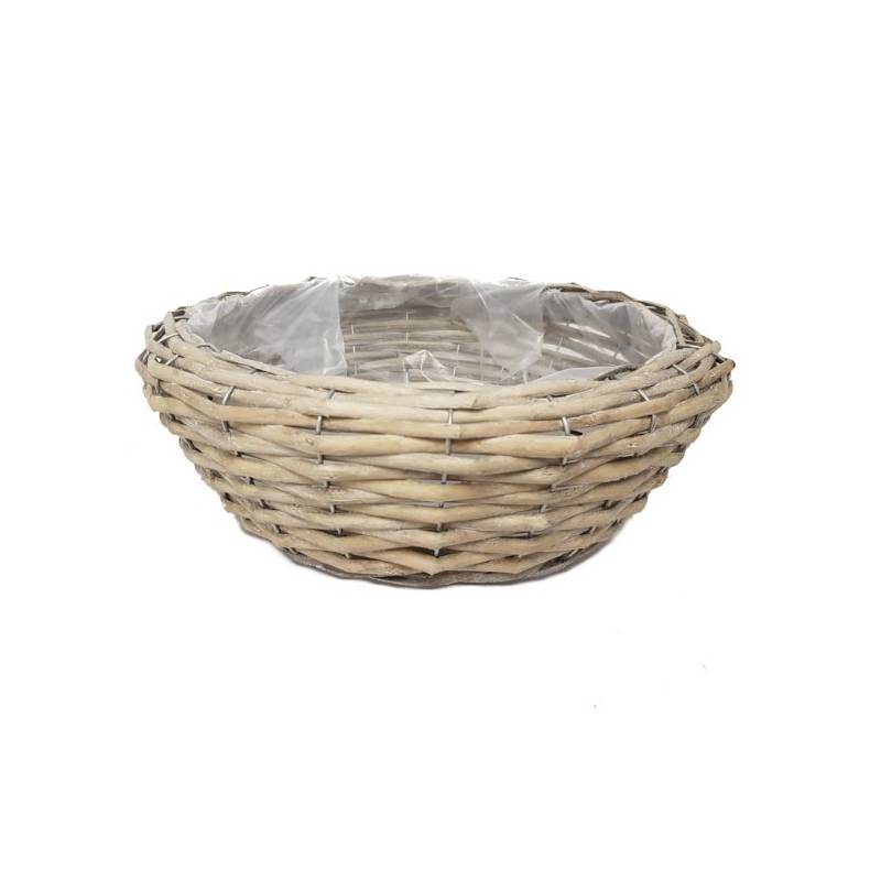 KOSZ WIKLINOWY DUŻA MISA SZARA 38 cm
